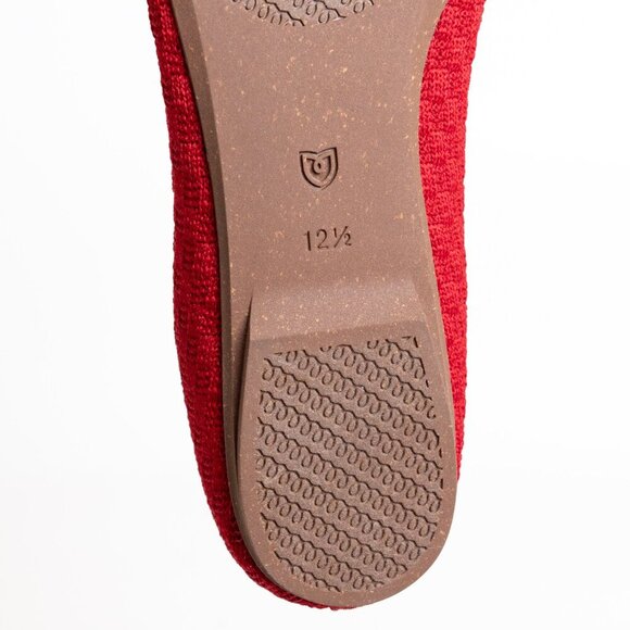 Rothys The Max Square Mary Jane Ballet Flats Red Crisp Basketweave - Picture 15 of 16